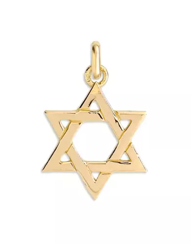 Pendentif Étoile de David Fine Ajourée en Or Taille intermédiaire