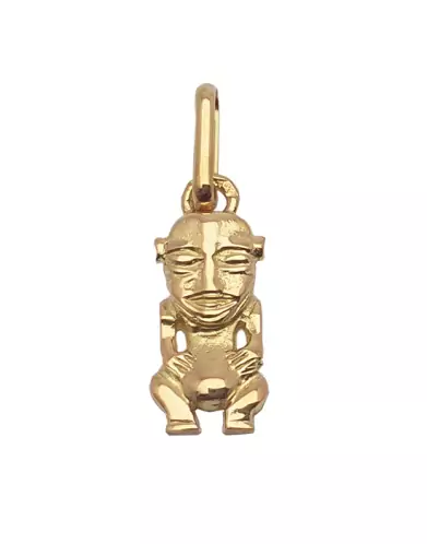 Pendentif Statuette Tiki en Or