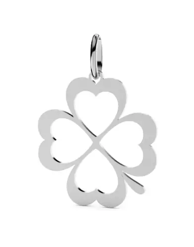 Pendentif Trèfle 4 Cœurs Ajourés en Or – Modèle Taille Intermédiaire