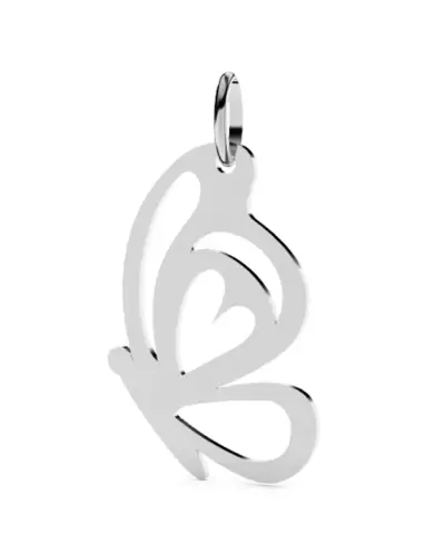 Pendentif Papillon Profil Ajouré en Or – Grand Modèle