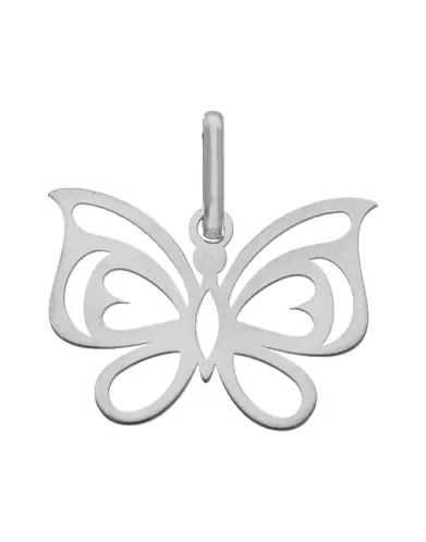 Pendentif Papillon Ajouré Cœurs en Or