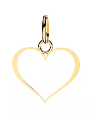 Pendentif Coeur Ajouré en Or Taille Intermédiaire