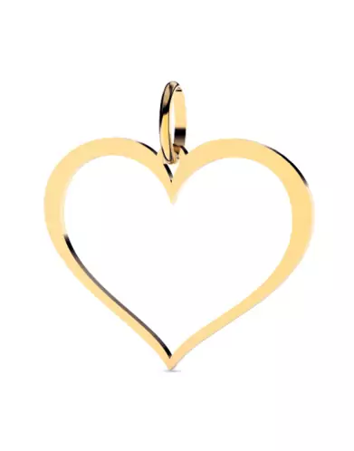 Pendentif Coeur Ajouré en Or Grand Modèle