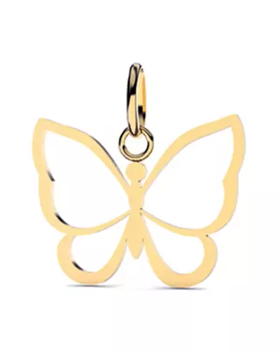 Pendentif Papillon Ajouré en Or – Modèle Taille Intermédiaire