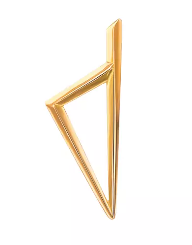 Pendentif Corse Géométrique Ajourée Relief en Or – Grand Modèle