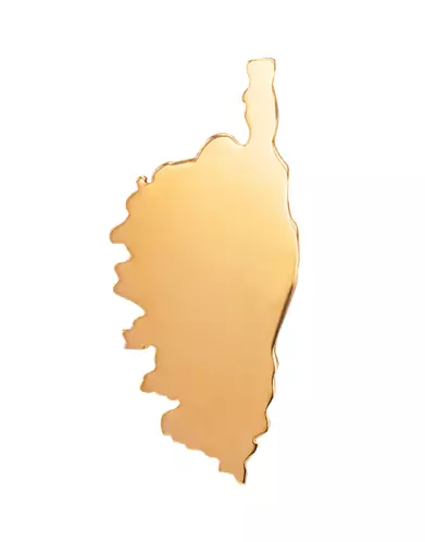 Pendentif Corse en Or Poli – Grand Modèle