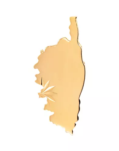 Pendentif Corse Ajaccio Étoilé en Or