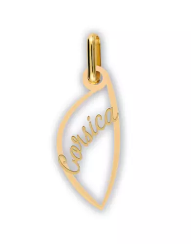 Pendentif Corsica Ajouré Lettres en Or