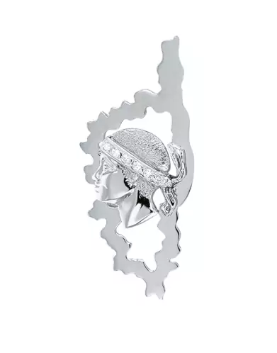 Pendentif Corse Ajouré et Tête de Maure en Or avec Diamants