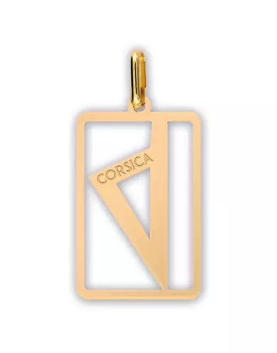 Médaille Corsica Géométrique Ajourée en Or