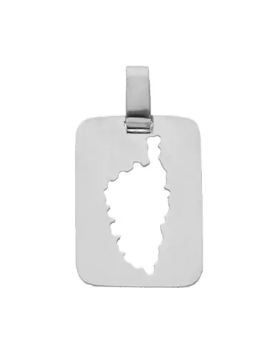 Plaque Rectangle avec Corse Ajourée en Or – Petit Modèle