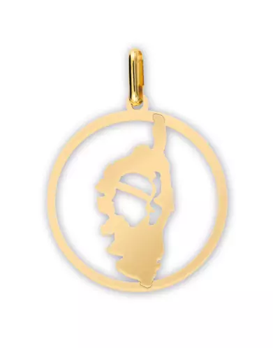 Médaille Corse et Tête de Maure Ajourée en Or