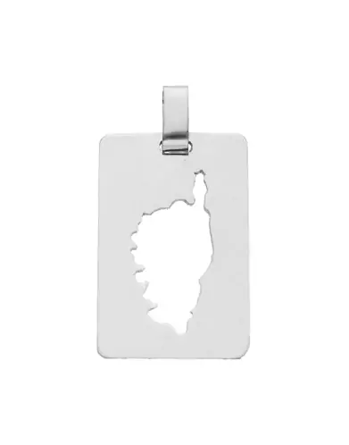 Plaque Rectangle avec Corse Ajourée en Or – Grand Modèle