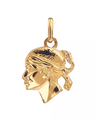 Pendentif en Or Tête de Maure Personnalisable – Petit Modèle