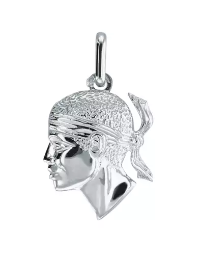 Pendentif en Or ou Or Bicolore Tête de Maure Personnalisable