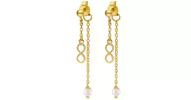 Les Boucles d'Oreilles Infini et Perles
