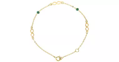 Le Bracelet Infini et Pierres Vertes