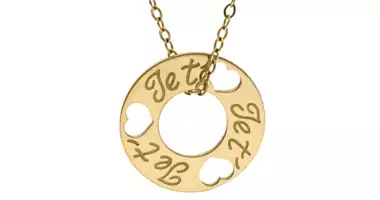 Le pendentif Triple Je t'aime