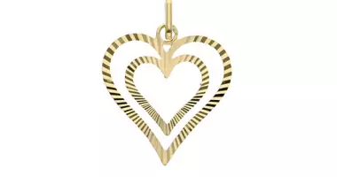 Le pendentif double cœur